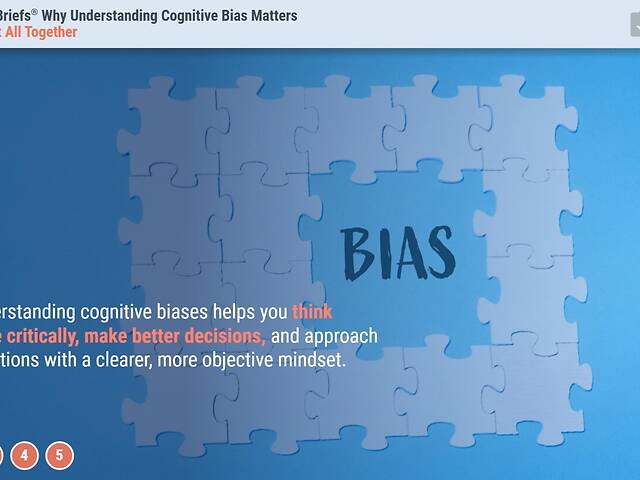 TrainingBriefs® Why Understanding Cognitive Bias Matters